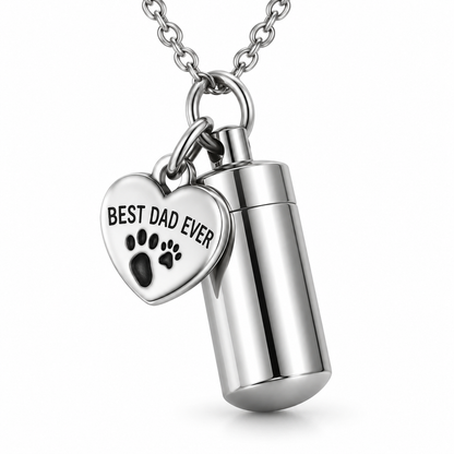 Dad Keepsake Necklace for Ashes | Memorial Urn Pendant