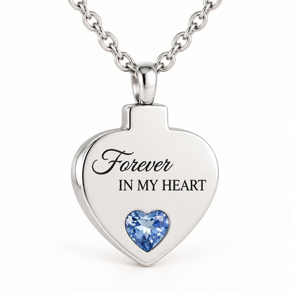 Forever in My Heart Memorial Pendant Necklace