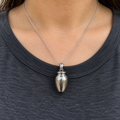 Mini Cremation Urn Pendant for Ashes | Memorial Keepsake Necklace