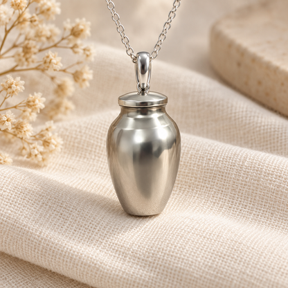 Mini Cremation Urn Pendant for Ashes | Memorial Keepsake Necklace