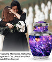 Purple Butterfly Cremation Urn for adult ashes, ideal for both men and women