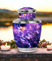 Purple Butterfly Cremation Urn for adult ashes, ideal for both men and women