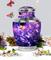 Purple Butterfly Cremation Urn for adult ashes, ideal for both men and women