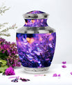 Purple Butterfly Cremation Urn for adult ashes, ideal for both men and women