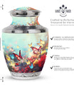 Colorful Butterflies urn for human ashes