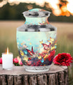 Colorful Butterflies urn for human ashes
