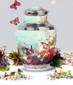 Colorful Butterflies urn for human ashes