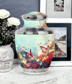 Colorful Butterflies urn for human ashes