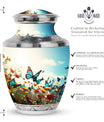 3 inch Classic Butterfly Aluminium Urn for Cremation Ashes
