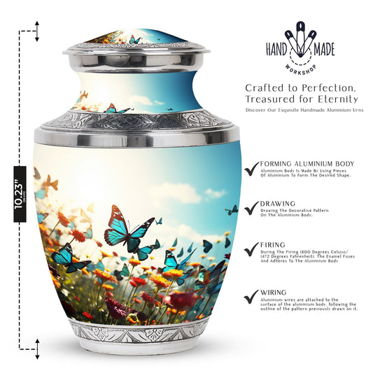 3 inch Classic Butterfly Aluminium Urn for Cremation Ashes