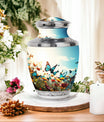 3 inch Classic Butterfly Aluminium Urn for Cremation Ashes