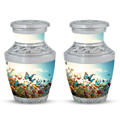 3 inch Classic Butterfly Aluminium Urn for Cremation Ashes