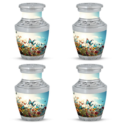 3 inch Classic Butterfly Aluminium Urn for Cremation Ashes