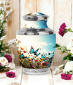 3 inch Classic Butterfly Aluminium Urn for Cremation Ashes