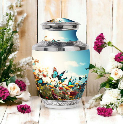 3 inch Classic Butterfly Aluminium Urn for Cremation Ashes