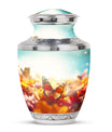 Colorful butterflies urn, cremation urns for women, large and suitable for adult male dad ashes