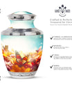 Colorful butterflies urn, cremation urns for women, large and suitable for adult male dad ashes