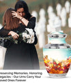 Colorful butterflies urn, cremation urns for women, large and suitable for adult male dad ashes
