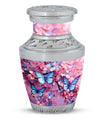 Colorful Butterflies 3-Inch Classic Urn made of Aluminium.