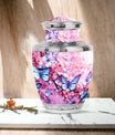 Colorful Butterflies 3-Inch Classic Urn made of Aluminium.