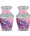 Colorful Butterflies 3-Inch Classic Urn made of Aluminium.
