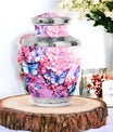 Colorful Butterflies 3-Inch Classic Urn made of Aluminium.