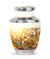 Classic 3-inch Butterflies Memorial Urn made of Aluminium
