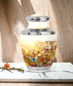 Classic 3-inch Butterflies Memorial Urn made of Aluminium