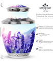 Classic 3-inch Purple Butterflies Aluminium Cremation Urn