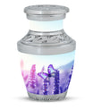Classic 3-inch Purple Butterflies Aluminium Cremation Urn