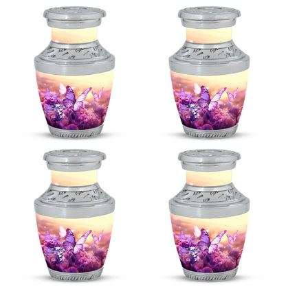 Customizable 3-inch Butterfly in Meadow Urn for Human Ashes.