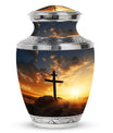 Large classic Christ Urn in blue sky