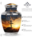 Large classic Christ Urn in blue sky