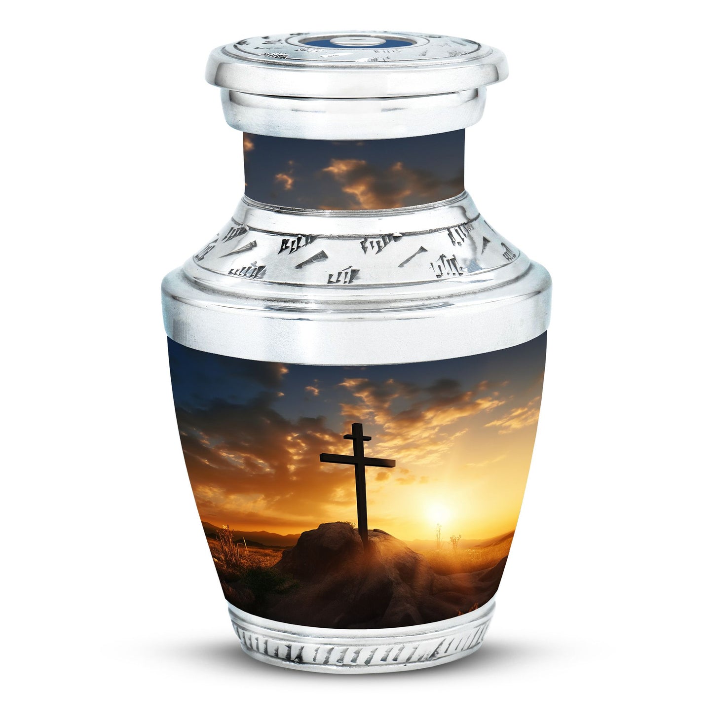 Large classic Christ Urn in blue sky