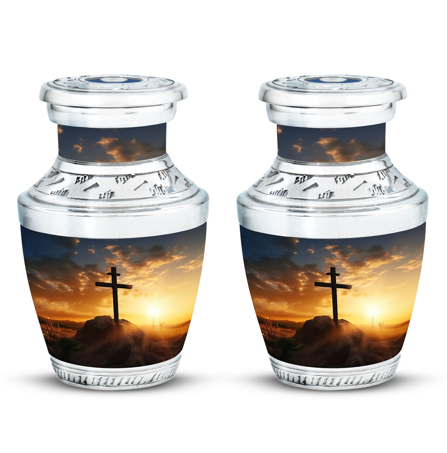 Large classic Christ Urn in blue sky