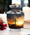 Large classic Christ Urn in blue sky