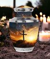 Large classic Christ Urn in blue sky