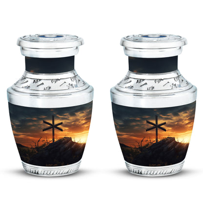 Personalizable Classic Jesus on the cross Memorial Urn
