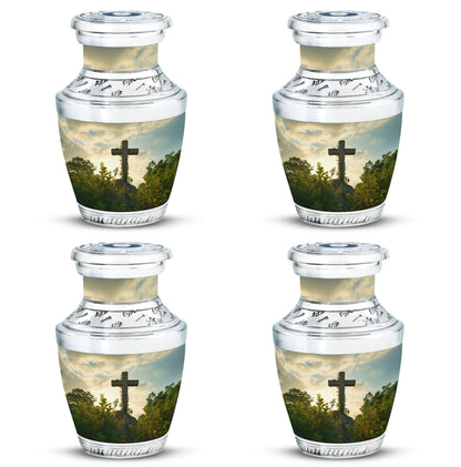 Urn for Cremation, Jesus Christ Cross shaped memorial urn.