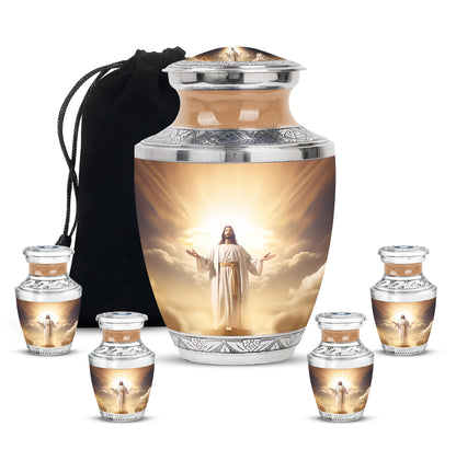 Personalized Religious Memorial Urn for Human Ashes - 10-inch, 200 cu in - Yatskia