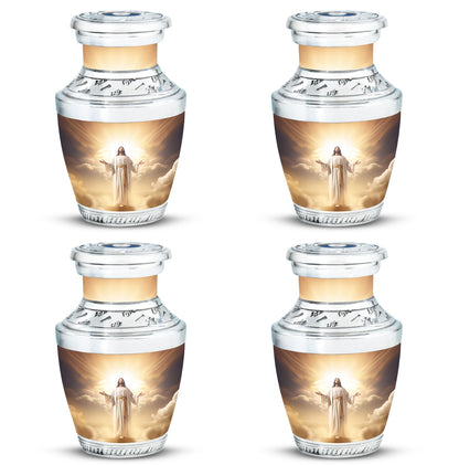 Jesus Christ cross urn in classic design for human Ashes.