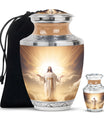 Christian Jesus Memorial Urn - Religious Funeral Urns For Human Ashes