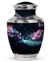 Personalizable Peacock Classic Urn for Cremation Ashes.