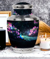Personalizable Peacock Classic Urn for Cremation Ashes.