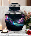 Personalizable Peacock Classic Urn for Cremation Ashes.