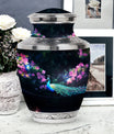 Personalizable Peacock Classic Urn for Cremation Ashes.