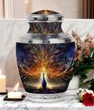 Classic Peacock Urn for Mother's ashes.