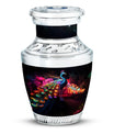 Large Peacock Cremation Urn customizable for adult ashes.