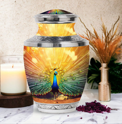 Large and Unique Peacock Urns for Human Ashes.