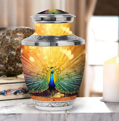 Large and Unique Peacock Urns for Human Ashes.